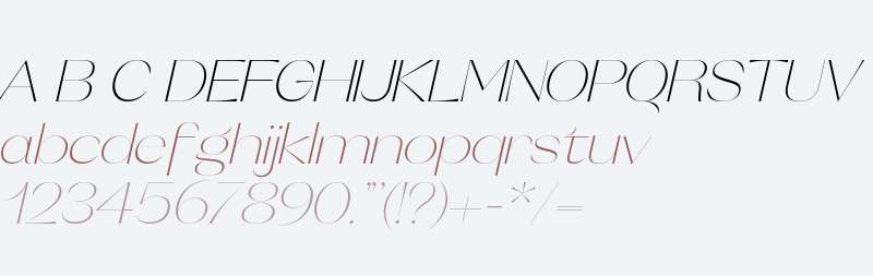 Orelo SemiWide ExtraLight Italic