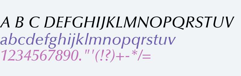 Optima LT Medium Italic