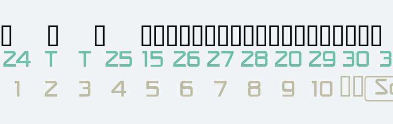 CalendarFont W95 One