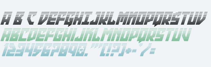 Emerald Beacon Gradient Italic