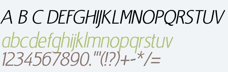 Amico Thin W01 Italic