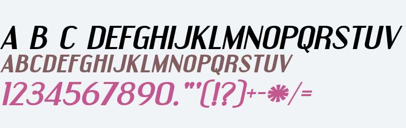 Engebrechtre Expanded Bold Italic V1