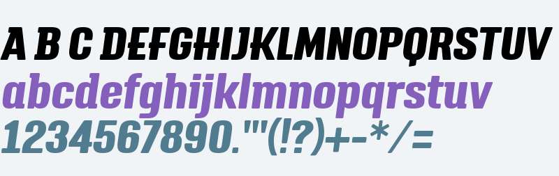 Triump W01 Extra Bold Italic