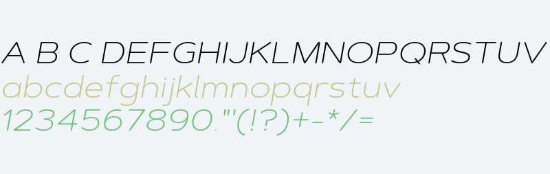 Artegra Soft Extended ExtraLight Italic