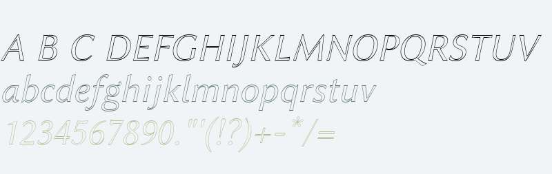 Linux Biolinum Outline Italic