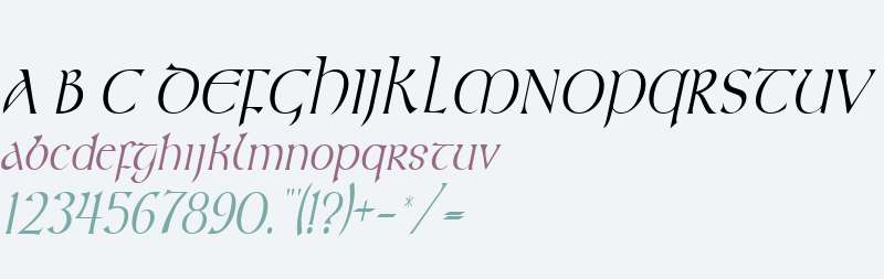 Kelt Condensed Italic