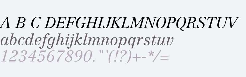 12 Linotype Centennial* 46 Light Italic 11633
