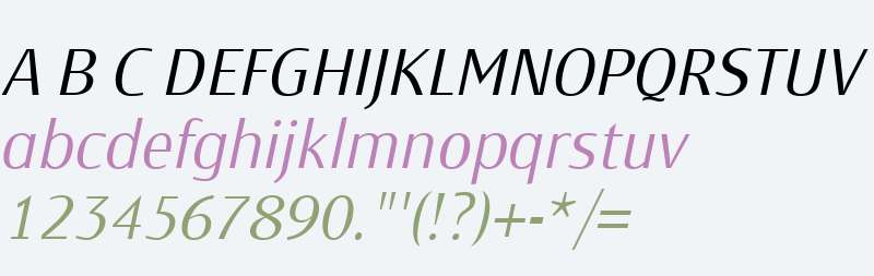 Monem W01 Extra Light Italic