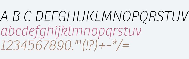 Ronnia W01 Thin Italic