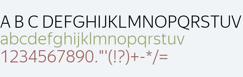 Yandex Sans Text Light