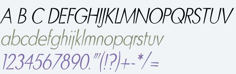 BlitzCondensed W01 ThinItalic