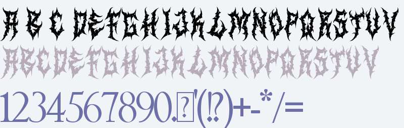 Umbrae Metal Font