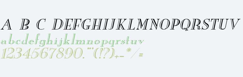 New Eng. Engr. Wide Italic