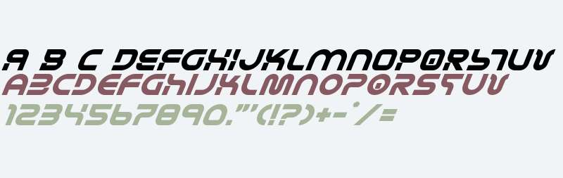 Yukon Tech Semi-Bold Italic