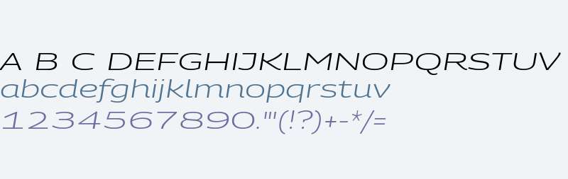 Georama Extra Expanded Light Italic