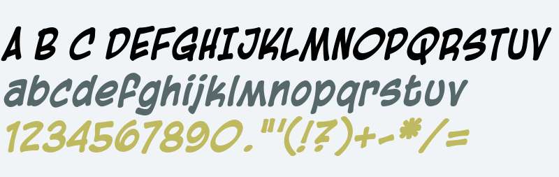 Blambot Casual W00 Bold Italic