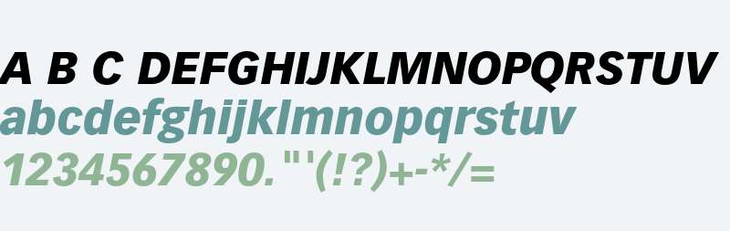 Vectora LT Std 96 Black Italic