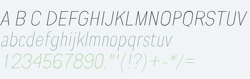 Engula Thin Italic