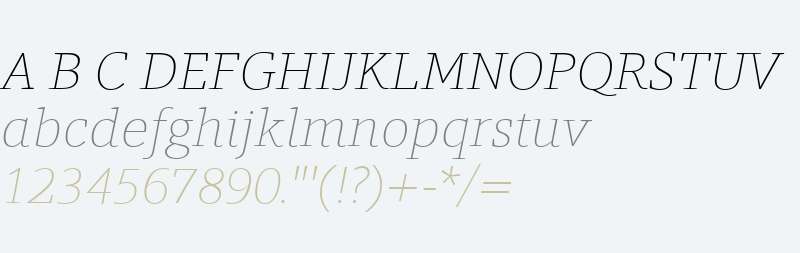 Foro W01 Thin Italic