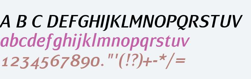 Mondial Plus W01 Demi Italic