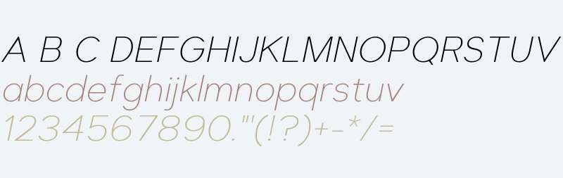 Suprema Thin Italic