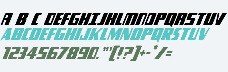 Typhoon Condensed Italic