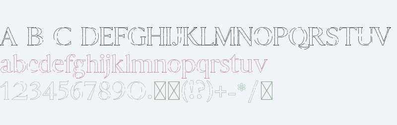 Kyoku Outline Font