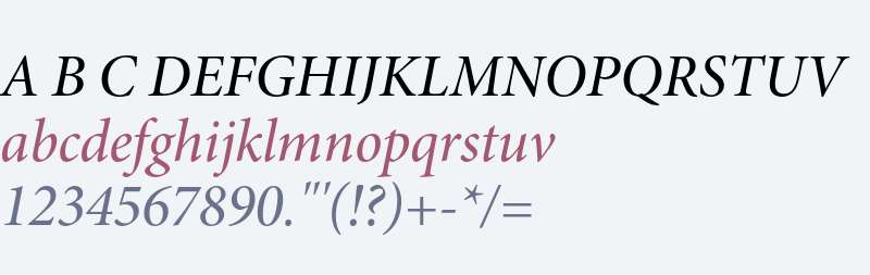 Minion Pro Medium Italic Subhead