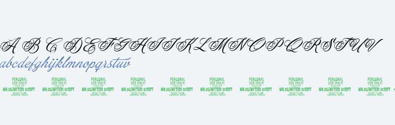 Myteri Script PERSONAL USE ONLY Italic PERSONAL USE ONLY