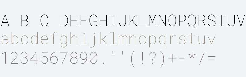 Roboto Mono Thin