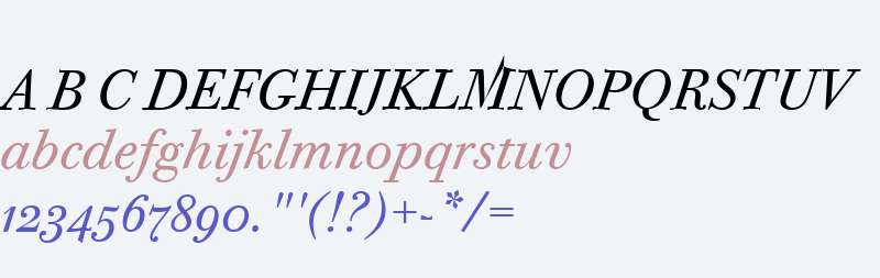 Bodoni Twelve OS ITC TT BookIta