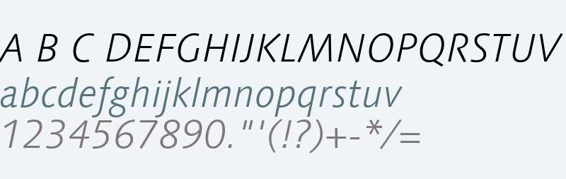 Syntax Next LT W04 Light Italic