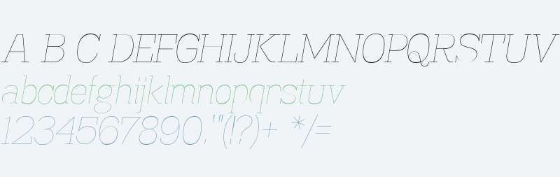 Madawaska W00 UltraLight Italic