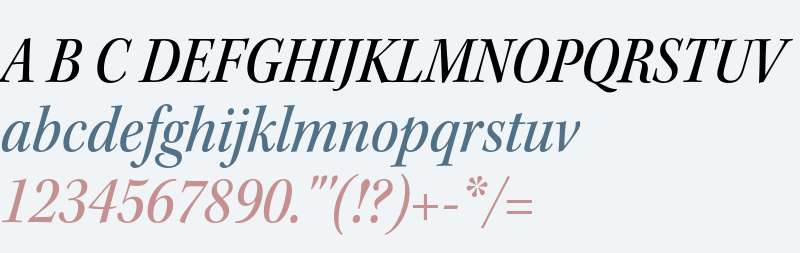 Kepler Std Medium Semicondensed Italic Subhead