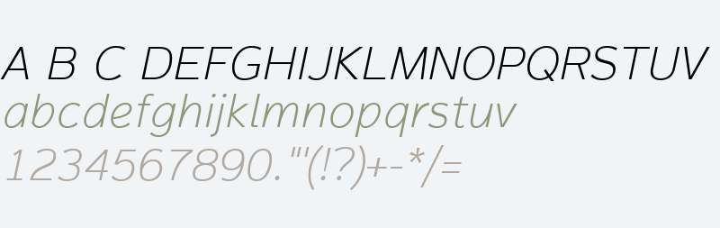 Magnum Sans W01 Extra Light It V2