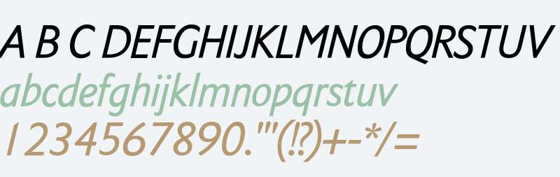 Tschichold Condensed W00 Italic