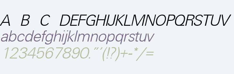 Universal Light Italic