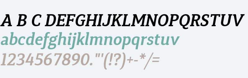 Synerga W01 SemiBold Italic