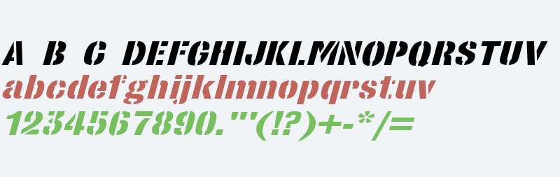 StencilSans Extrabold Italic