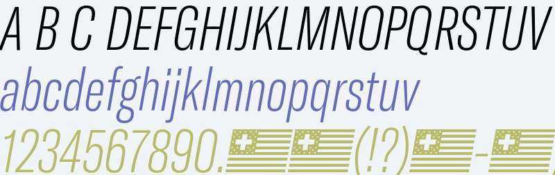 GT America Compressed Thin Italic