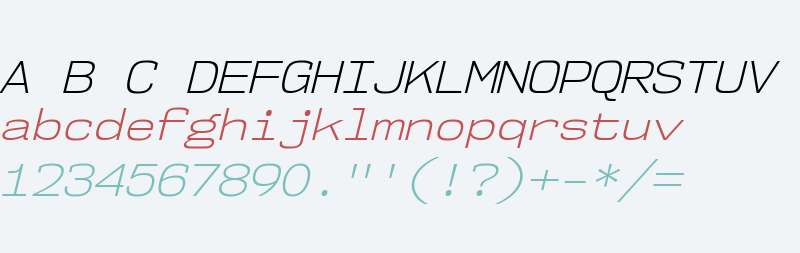 NK57MonospaceSeLt-Italic