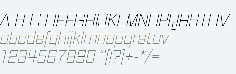 Thud W01 Thin Italic