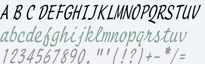 Manuscript Thin Italic