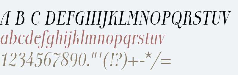 Boberia W01 Light Italic