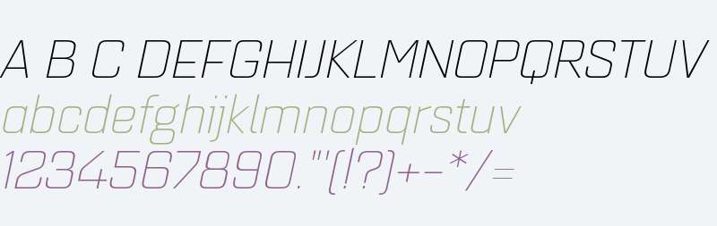 Quarca W01 Ext Light Italic