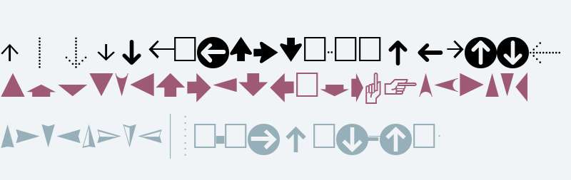 PIXymbols Arrows W95 Regular