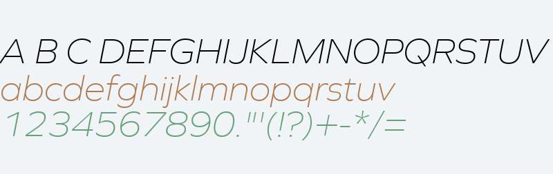 Graphie W03 ExtraLight Italic