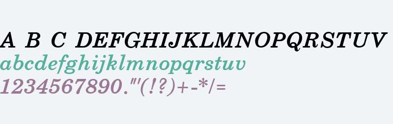 Schoolbook Bold Italic