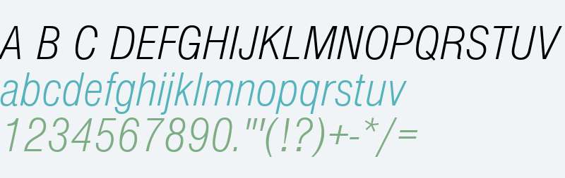 Nimbus Sans DW01LigCon Italic