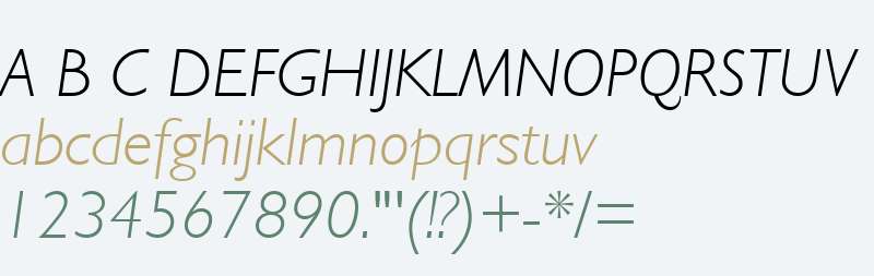 Gill Light SSi Light Italic